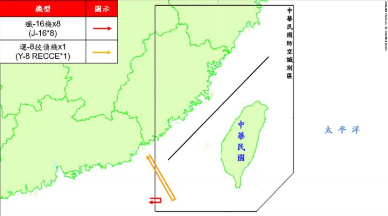 Taiwan warns Chinese aircraft in its air defense zone