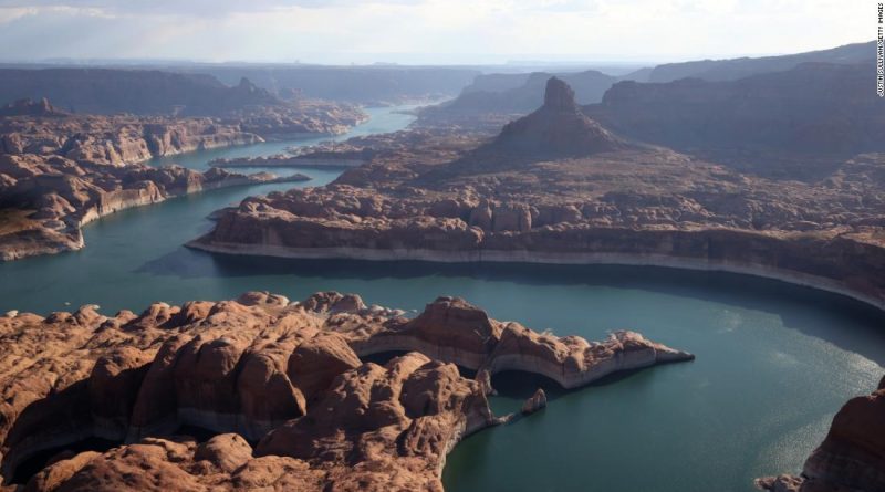 Not only is Lake Powell’s water level plummeting because of drought, its total capacity is shrinking, too