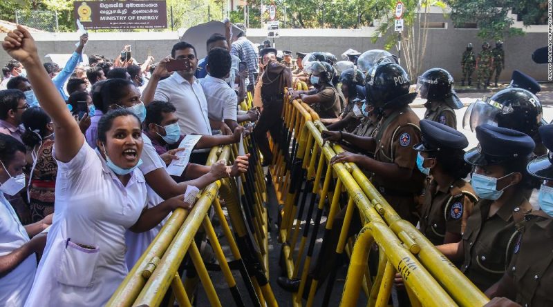 As Sri Lanka runs out of fuel, doctors and bankers protest ‘impossible situation’