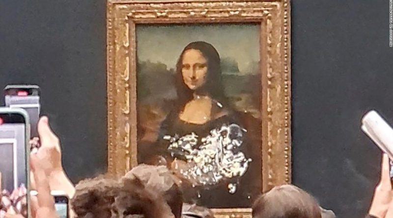 The ‘Mona Lisa’ has been caked in attempted vandalism stunt