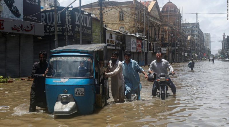 Pakistan’s financial capital Karachi flooded by monsoon rains