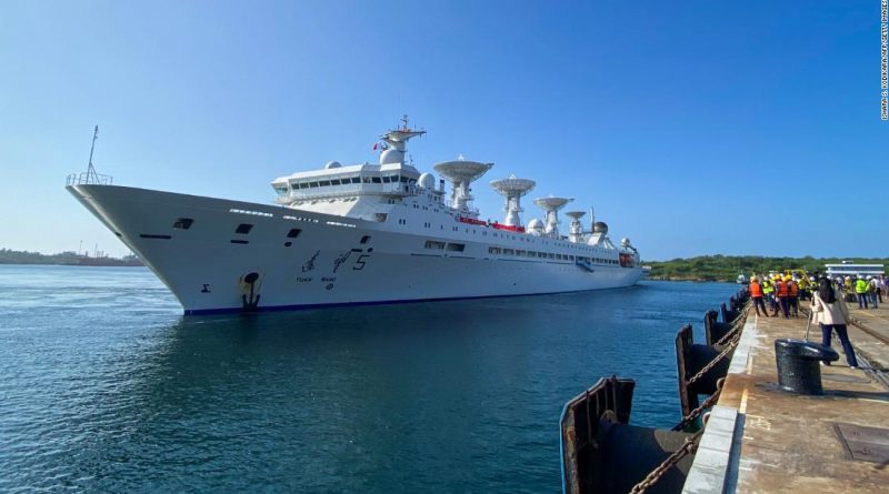 Chinese research ship Yuan Wang 5 docks at Sri Lanka’s Hambantota port